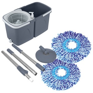 Limpieza de gran alcance 360 giratoria fregona mágica doble vuelta cubo con alta calidad piso fregona - Product Image 1