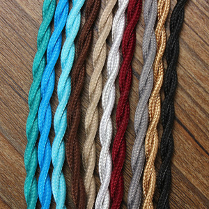 Decorativo bulbo Edison vendimia <span class=keywords><strong>2</strong></span> Core Twist tejido trenzado cable de alambre eléctrico Cable de iluminación - Product Image 4