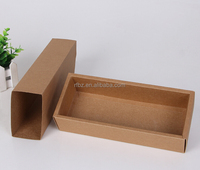 Creative General Rectangular Kraft Paper DrawerGift Packaging Box with Mini PVC Lid for Socks & Mini Flower Storage