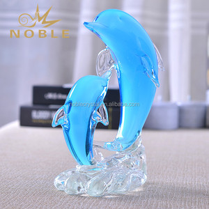 Noble Popolare di Colore Diverso A Mano In Vetro Soffiato Delfino Figurine come regalo di Nozze