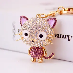 Cute Lucky 12 Zodiac Mouse Keychain Crystal Enamel Handbag Keyring Charm Rat Mice Animal Jewelry for Women Gift Car Key Chain