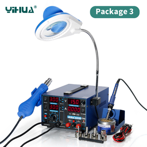 YIHUA 853D 3A 4 LED mit USB 3in1 handy reparatur DC power suipply löten rework station - Product Image 4