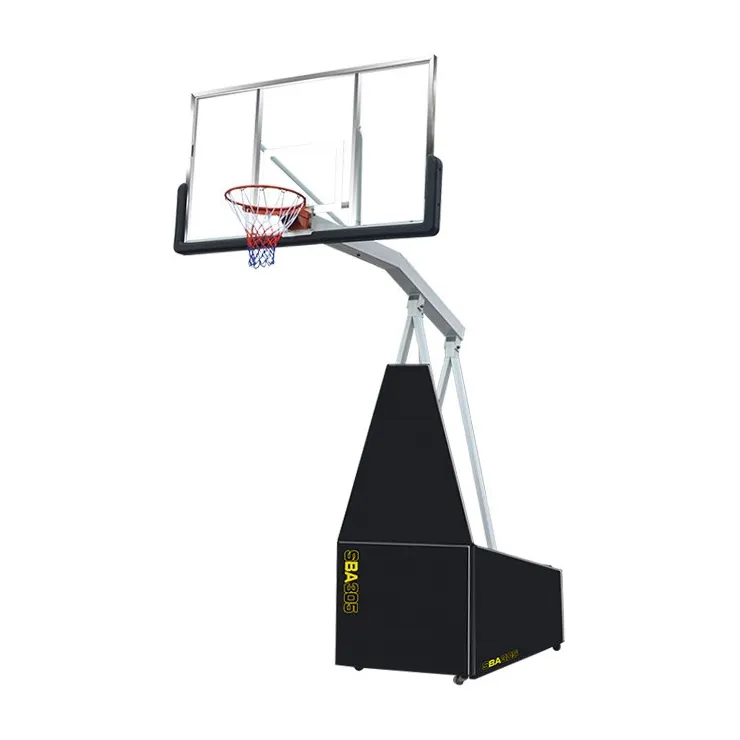 Instalaciones de gimnasios al aire libre profesionales Equipo de soporte de aro de baloncesto ajustable portátil