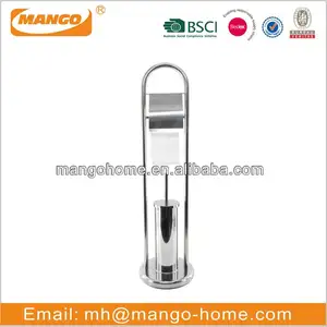 In piedi In Acciaio Inox Holder <span class=keywords><strong>Carta</strong></span> <span class=keywords><strong>Igienica</strong></span> <span class=keywords><strong>e</strong></span> Toilet Brush Holder - Product Image 2