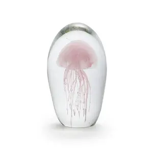Medusas luminosas soplado hecho a mano de vidrio de arte