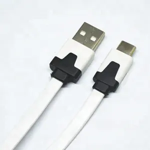 בסיטונאות oneplus שטוח כבל-סיטונאי לבן צבע שטוח USB כדי סוג C נתונים תשלום כבל חשמל עבור Samsung Oneplus אנדרואיד