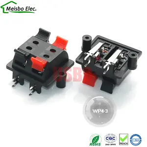 External wiring clip green 4-bit red and black audio audio speakers speaker socket