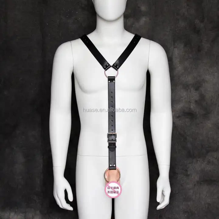 US Mens Leather Chest Body Harness Straps Gay ClubwearBDSM Punk Belt  Suspenders