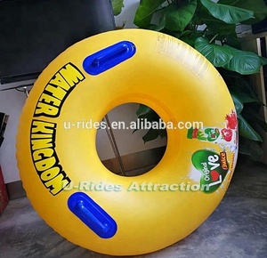 Bouée gonflable jaune avec poignées pour adolescents, flotteur de <span class=keywords><strong>piscine</strong></span> et utilisation dans les parcs aquatiques - Product Image 3