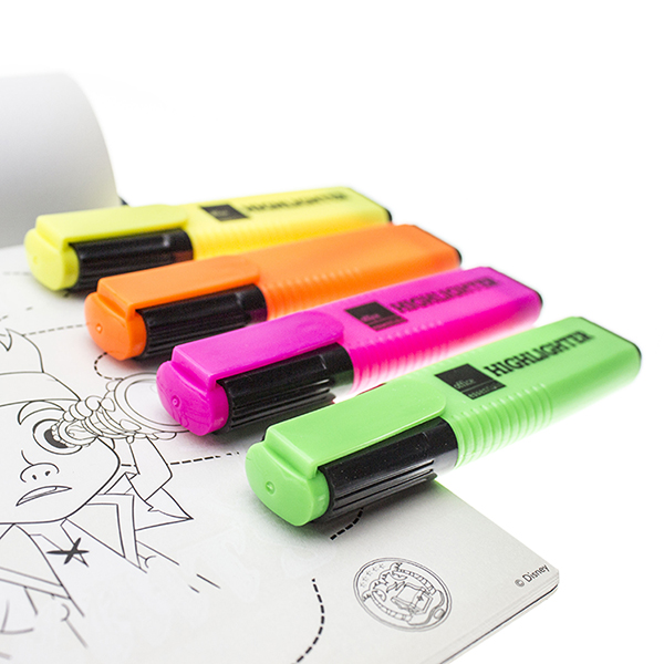 Color Highlighter Pen Cute Mini Set with Chisel Tip
