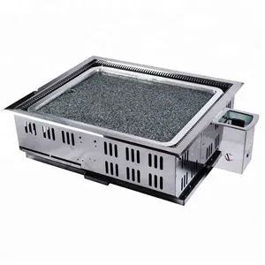 Innovo Commercial koreanischen Hot Stone Elektro-Grill, Grill Steak Röster für Restaurant Kochen für oberen Luft auslass