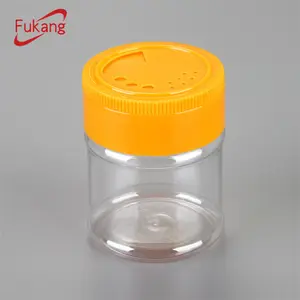 100毫升食品级透明 pet 塑料香料瓶与翻转顶盖盐香料辣椒辣椒粉批发制造在中国