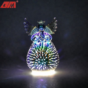 Ornamento di angelo di vetro di natale all'ingrosso della fabbrica di design 3D - Product Image 2