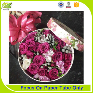 Luxury <span class=keywords><strong>rose</strong></span> rosa rotonda fiore di cartone scatole - Product Image 5