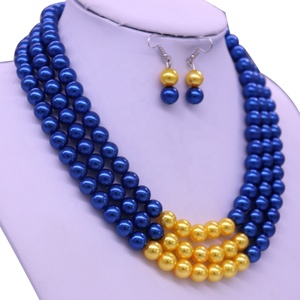 Gioielli di huduru nuovo Design Sorority multistrato perla lunga Sigma Gamma Rho lettere greche ciondolo personalizzato collana orecchini gioielli - Product Image 5