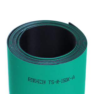 Sabuk datar antistatik elastis 1.5mm hijau/hitam digunakan pada mesin tekstil - Product Image 2