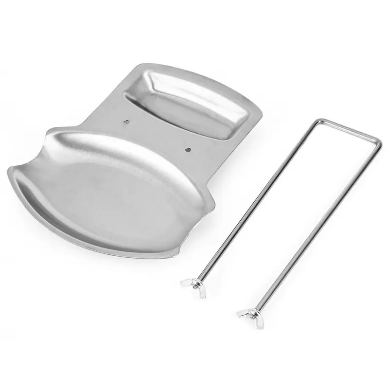 TOSSPER Stainless Steel Pan Pot Cover Lid Rack Stand Spoon Holder Kitchen Accessories Stove Organizer Storage Soup Spoon Rests 
