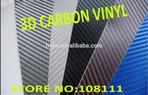 precio bajo y alta calidad 3d de fibra de carbono de vinilo hq 3 mil