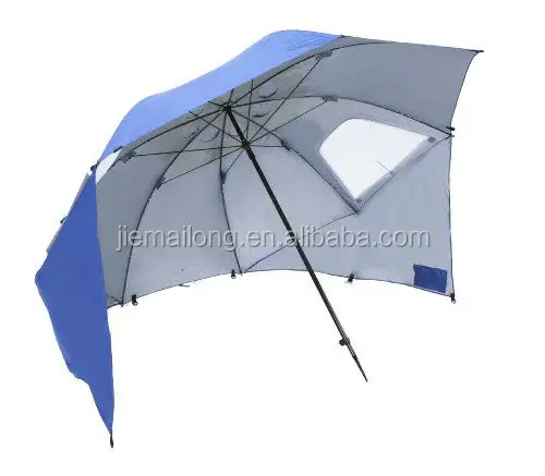 Parapluie de plage, ombrelle, pour événement, camping, toile de soleil, abri avec fenêtre