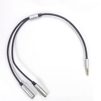 Adaptateur pour écouteurs, câble séparateur audio stéréo 3,5 mm mâle vers 2 femelles Y Jack AUX pour tablette, smartphone, MP3