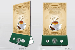 2016 El Más Nuevo Diseño Cafetería Banco de la Energía Banco de la Energía 10000 mah Banco de la Energía Del Menú <span class=keywords><strong>Restaurante</strong></span> - Product Image 5