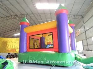 Custom Design Colorful Double Slide Inflatable Bouncy Castle Inflatable Bouncer Slide For Adventure Park