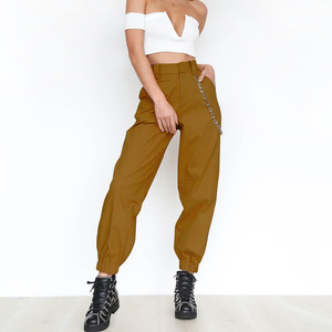 <span class=keywords><strong>Pantaloni</strong></span> Harem da Donna Autunnali a Vita Alta in Cotone, <span class=keywords><strong>Pantaloni</strong></span> Cargo Camouflage Ciano con Tasche a <span class=keywords><strong>Catena</strong></span>, <span class=keywords><strong>Pantaloni</strong></span> Punk da Palcoscenico con <span class=keywords><strong>Catena</strong></span> E51111 - Product Image 5