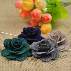 Broches de <span class=keywords><strong>broche</strong></span> de bijoux de <span class=keywords><strong>fleur</strong></span> en <span class=keywords><strong>tissu</strong></span> fait à la main <span class=keywords><strong>pour</strong></span> vêtements robes - Product Image 5