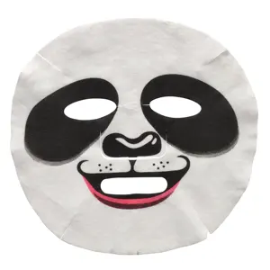 Masker Wajah Hewan Panda Menyenangkan Dicetak Kustom Sprei Masker Wajah Kering