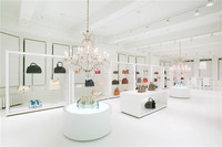 Présentoir rond blanc pour sac à main de Boutique, vitrine pour magasin, moderne, à plusieurs niveaux, 1 pièce