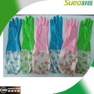 Wholesale Kitchen Cleaning Wash Dishes Long Waterproof <strong>Gloves</strong> Rubber Latex Custom Printed <strong>Household</strong> <strong>Gloves</strong> - Product Image 5