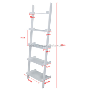 5 Tier Display <strong>Shelving</strong> Stand <strong>Wall</strong> Rack Storage Unit <strong>Ladder</strong> Book Shelf - Product Image 3
