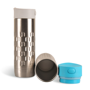 El mejor vendedor <span class=keywords><strong>doble</strong></span> pared al vacío de acero inoxidable taza del viaje con el lado abierto tapa y patrón de perforación en el cuerpo - Product Image 4