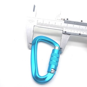 Yaylı kancalar toptan karabina 12kn alüminyum D tipi toka asılı otomatik kilitleme karabina vida hamak - Product Image 4
