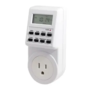 Type B programmable weekly digital timer switch household timer socket 120V US plug