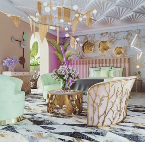 Último diseño italiano diseño clásico muebles de lujo terciopelo tela de cobre Marco de sofá moderno para la sala - Product Image 6