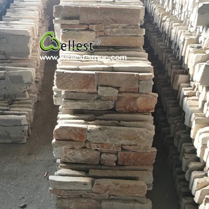 Màu Vàng Gỗ Trộn Với Màu Be Màu Slate Tường Đá Panel Đối Với Bên Ngoài Biệt Thự Tường Và Giữ Lại Tường Ốp - Product Image 2