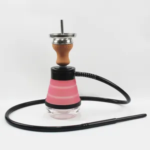 Folding silicone shisha folding nargile mini hookah portable travel narguile small hookah with bag