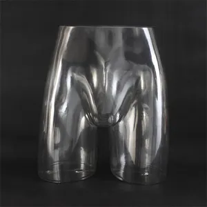 XINJI High Quality Fashionable Clear Male Mannequin Transparent Underwear Torso Model