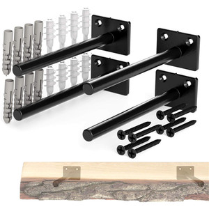 Supports d'étagères flottantes invisibles en métal, supports en fer et en <span class=keywords><strong>aluminium</strong></span> pour verre ou bois, montage latéral avec un design élégant - Product Image 5