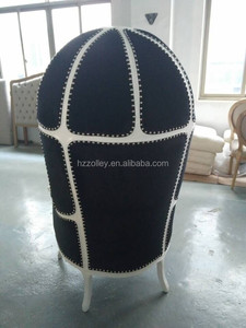 Du marché mondial meubles gros tissu de velours vieux chêne en bois cadre ballon dome canopy chaise - Product Image 4