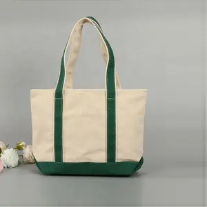 Wholesale Heavy Duty Oversize Personalized Boat Grocery Zippered Cotton Canvas Tote Bag