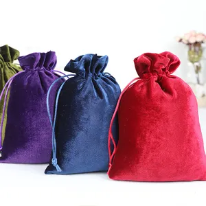 Fashion Velvet Bag Drawstrings Pouches Small size Jewelry Gift Display Packing Bags