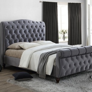 Rainhigh Grigio Tessuto In Velluto Slitta <span class=keywords><strong>Letto</strong></span> Grigio Tessuto Moderno <span class=keywords><strong>Letto</strong></span>-5ft UK Re (150x200 <span class=keywords><strong>cm</strong></span>) telaio del <span class=keywords><strong>letto</strong></span> - Product Image 6