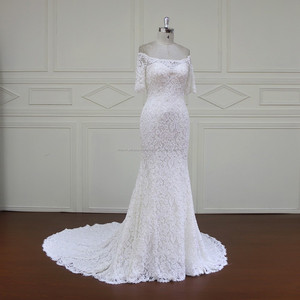 HD018 nouvelle conception encolure robe de <span class=keywords><strong>mariage</strong></span> de luxe lourd perles sexy sirène robes de mariée 2017 - Product Image 3