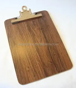 Mode Goedkope Custom Restaurant Menu Platte Clip Hout Klembord Houten Klembord Houder