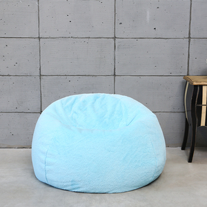 Poltrona Sacco HELIOS da Soggiorno Blu in Pelliccia Sintetica 3FT, Contemporanea, con Rivestimento Rimovibile, in Tessuto Morbido, Sedia a Sfera Confortevole, Arredamento per la Casa - Product Image 3