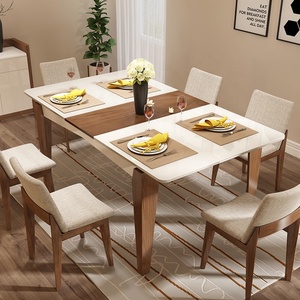 Set <span class=keywords><strong>Tavolo</strong></span> <span class=keywords><strong>da</strong></span> Pranzo <span class=keywords><strong>Allungabile</strong></span> in Legno Moderno per <span class=keywords><strong>Cucina</strong></span>, Vendita all'Ingrosso - Product Image 2