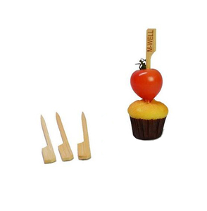 9Cm In Màu Tự Nhiên Logo Tre <span class=keywords><strong>Teppo</strong></span> Xiên Burger Que Phẳng - Product Image 4