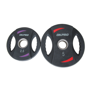 Fabrika toptan ağırlık kaldırma siyah üretan plaka halter 20kg ağırlık plakası - Product Image 3